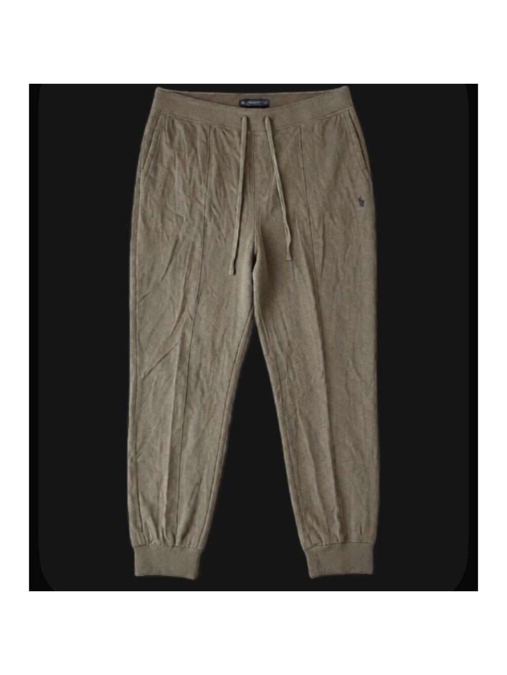 Polo Ralph Lauren Men's Tan and Brown Joggers-tracksuit